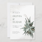 Einfache botanische Erdtöne Einladung (Vorderseite)