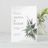 Einfache botanische Erdtöne Einladung (Stehend Vorderseite)