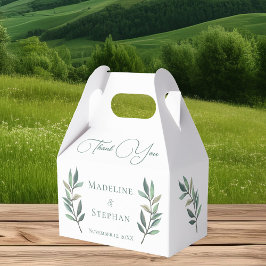 Einfache botanische Eukalyptus-Leaf-Chic-Hochzeit Geschenkschachtel