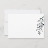 Einfache botanische Foliage Wedding Rsvp (Rückseite)