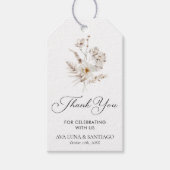 Einfache botanische Gastgeschenk Hochzeit Geschenkanhänger (Vorderseite)