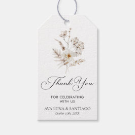 Einfache botanische Gastgeschenk Hochzeit Geschenkanhänger