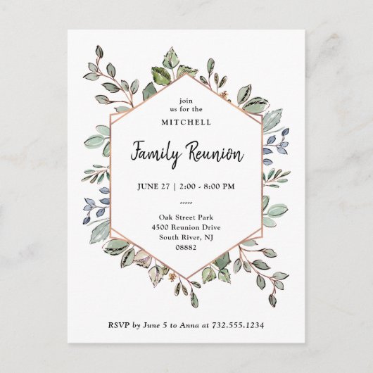 Einfache botanische Geometrie | Wiedersehen Postkarte (Vorderseite)