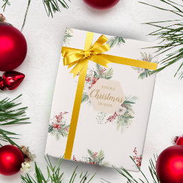 Einfache botanische Gruß im Wasserbereich Geschenkpapier