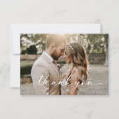 Einfache botanische Hochzeit Dankeskarte (Vorderseite)