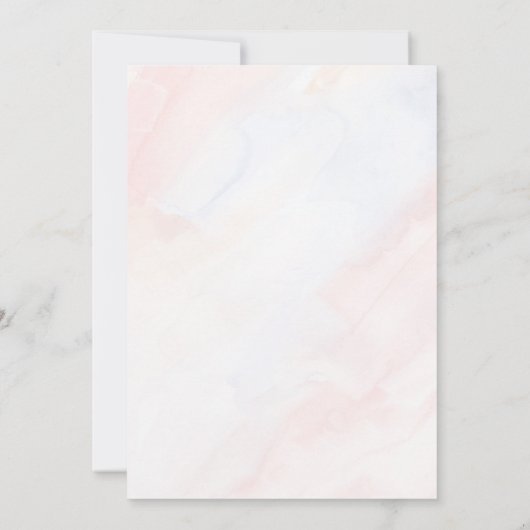 Einfache botanische Hochzeit Einladung (Rückseite)