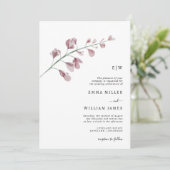 Einfache botanische Hochzeit Einladung (Stehend Vorderseite)