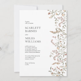 Einfache Botanische Hochzeit Einladung