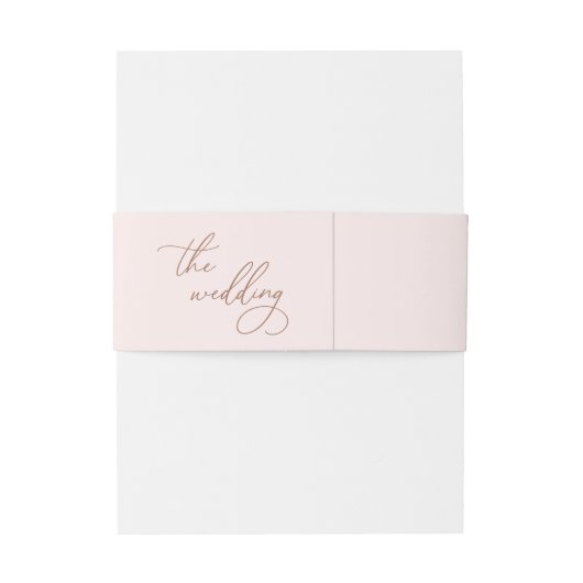 Einfache botanische Hochzeit Einladungsbanderole (Rückseitenbeispiel)