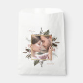 Einfache botanische Hochzeit Geschenktütchen (Vorderseite)