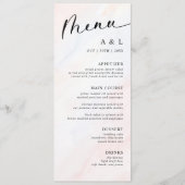 Einfache botanische Hochzeit Menükarte (Vorderseite)