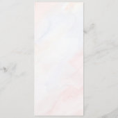 Einfache botanische Hochzeit Menükarte (Rückseite)