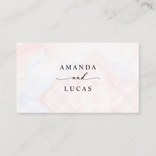 Einfache botanische Hochzeit Platzkarte (Rückseite)