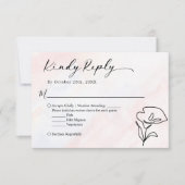 Einfache botanische Hochzeit RSVP Karte (Vorderseite)