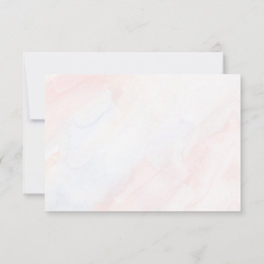 Einfache botanische Hochzeit RSVP Karte (Rückseite)