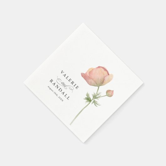 Einfache Botanische Hochzeit Serviette (Ecke)