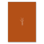 Einfache Botanische Hochzeit Tischnummer (Rückseite)