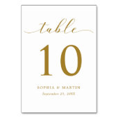 Einfache botanische Hochzeit Tischnummer (Vorderseite)