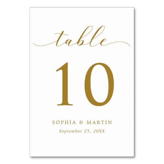 Einfache botanische Hochzeit Tischnummer (Vorderseite)