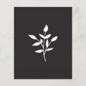 Einfache botanische Hochzeitseinladung (Rückseite)