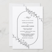 Einfache botanische Hochzeitseinladung Einladung (Vorderseite)