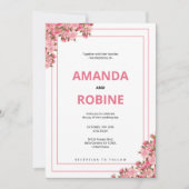 Einfache botanische Hochzeitsfeier Feiertagskarte (Vorderseite)