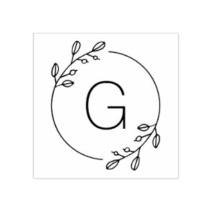 Einfache botanische Krängung Gummistempel