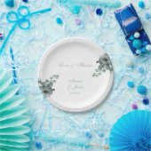 Einfache botanische Liebe und Dank Hochzeit Pappteller (Party)