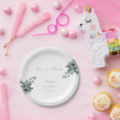 Einfache botanische Liebe und Dank Hochzeit Pappteller (Party)