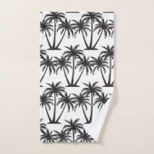 Einfache botanische Palmen auf Weiß Badhandtuch Set (Handtuch)