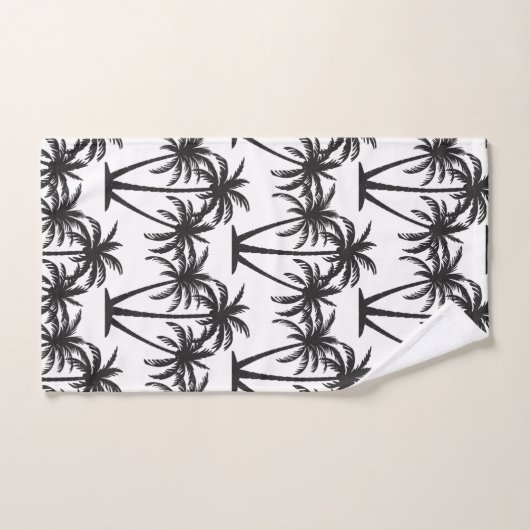 Einfache botanische Palmen auf Weiß Badhandtuch Set (Handtuch)