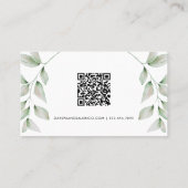 Einfache botanische QR Code Treuekarte (Rückseite)