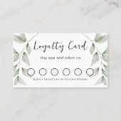 Einfache botanische QR Code Treuekarte (Vorderseite)