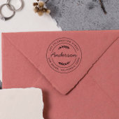 Einfache botanische Rücksendeadresse Permastempel