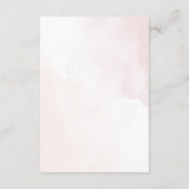 Einfache botanische rustikale Hochzeitdetails Begleitkarte (Rückseite)