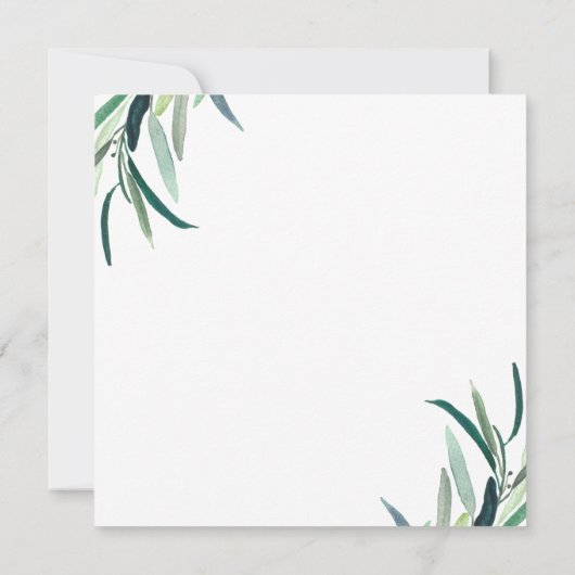 Einfache botanische Schrift mit Vorschlag von Cros Einladung (Rückseite)