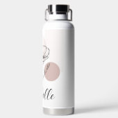 Einfache botanische Schrift Trinkflasche (Rückseite)