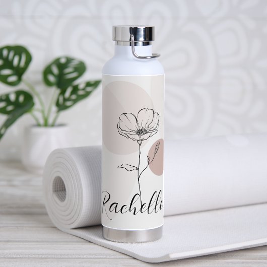 Einfache botanische Schrift Trinkflasche (Yoga)