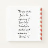 Einfache botanische Schwarz-Weiß-Bibel-Verse | Notizblock (Rückseite)