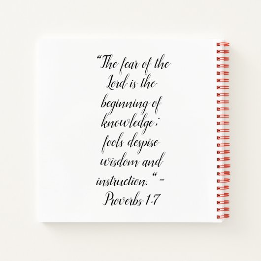 Einfache botanische Schwarz-Weiß-Bibel-Verse | Notizblock (Rückseite)