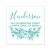 Einfache botanische Script-Rücksendeadresse Permastempel (Design)