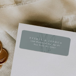 Einfache botanische Stammaufkleberadresse