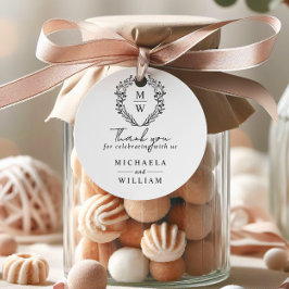 Einfache Botanische Trauung Geschenkanhänger