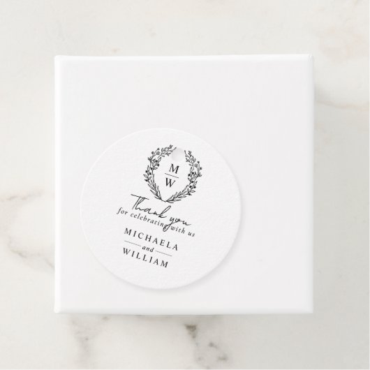 Einfache Botanische Trauung Geschenkanhänger (Beispiel)