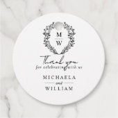 Einfache Botanische Trauung Geschenkanhänger (Vorderseite)