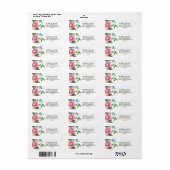 Einfache botanische und florale Rücksendeadresse (Vorne)