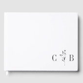 Einfache Botanische Weißmonographie Gästebuch (Vorderseite)