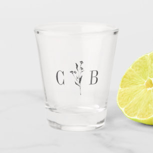 Einfache Botanische Weißmonographie Schnapsglas