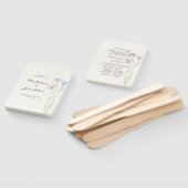 Einfache Botanische Wildblume Beige Hochzeit Progr Fächer (Non-assembled)