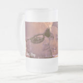 Einfache Botschaft des Vatertages im Foto Mattglas Bierglas (Vorderseite Links)
